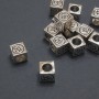 Korálka Pandora „Kostka“, průměr 7 mm, dírka 4,7 mm, balení 20 g, 13 ks. (+ -)
