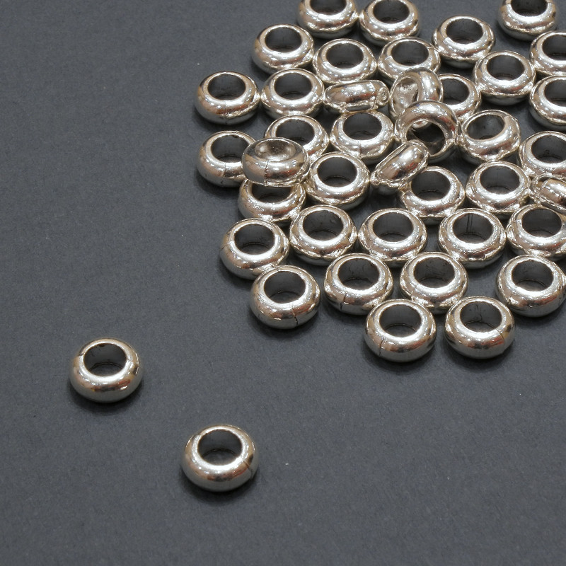 Korálka Pandora, průměr 7×3 mm, otvor 3 mm, balení 20 g, 52 ks (±)