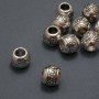 Pandora korálek, kovová součástka, průměr 10×8 mm, průchod otvoru 4,6 mm, balení 20 g, 10 ks (+-)