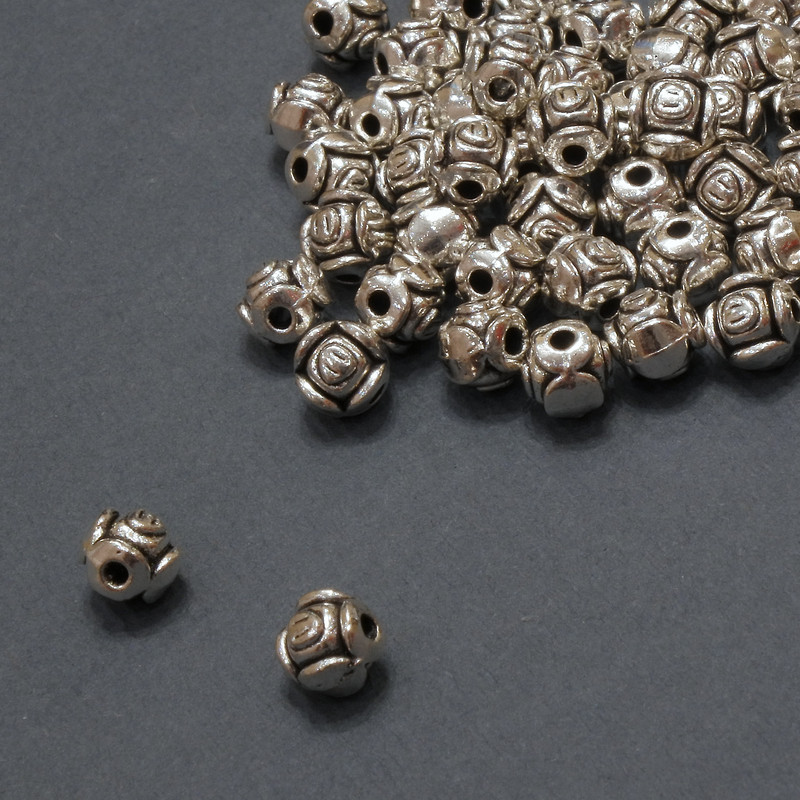 Korálková vložka pro šperky, průměr 1,2 mm a 5 mm, balení 20 g 54 ks (+ -)
