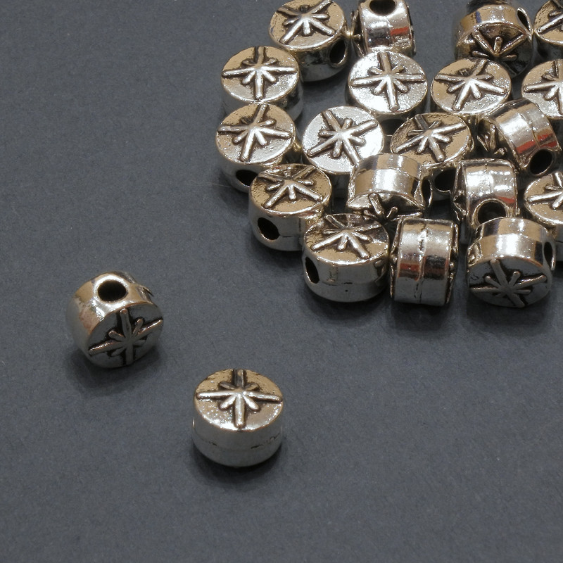 Korálková vložka – Ø2 mm, rozměr 7×5 mm, balení 20 g, 22 ks (±)