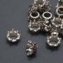 Koncovka, bižuterní komponenty 'Koruna' – barva kovu: stříbrná, průměr 11×6 mm (+/-) balení 20 g, 17 ks (+/-)