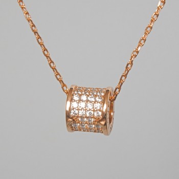 Řetízek Xuping s přívěskem z bílých krystalů, průměr 7×8 mm, délka 41–44 cm, tloušťka 1 mm