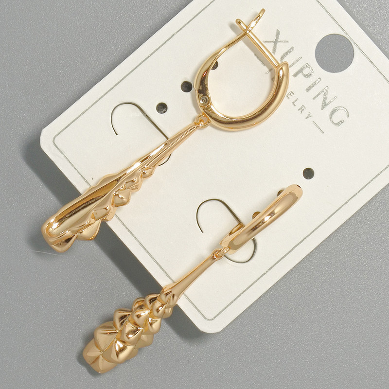 Náušnice Xuping, průměr 7×29 mm, délka 44 mm, pozlacené 18K