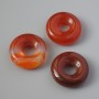 Korálka Pandora z karneolu, přírodní kámen, průměr 15×5 mm, dírka 5 mm+