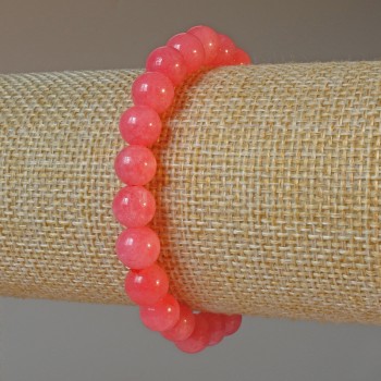 Náramek z turmalínu, přírodní kámen, hladké korálky o průměru cca 8 mm, délka cca 18 cm ± (elastická šňůra)