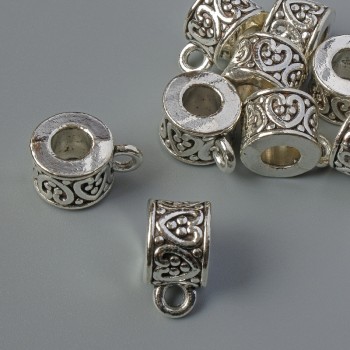 Poutko pro šperky, rozměr 7×9,5 mm, díra Ø 4,5 mm, balení 9 ks, 20 g