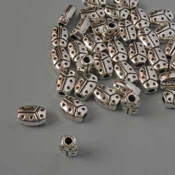 Vložka do korálky – kovová součástka pro korálky, průměr 5×7, 5×3, 5 mm; balení 38 ks; 20 g
