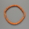 Náramek z oranžového variscitu (lisované diskové korálky), průměr 4,5×2,5 mm, délka 18 cm (elastický)