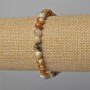 Náramek ze žlutého achátu – hladké kuličky, průměr 6 mm ±, délka 18 cm ± (elastický)
