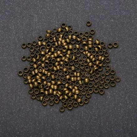 Krimpovací korálky, průměr 3 mm, barva bronzová 320 gramů