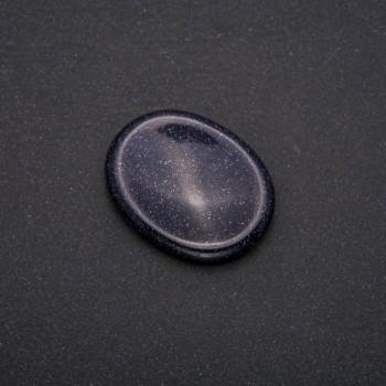 Masážní škrabka na obličej z přírodního kamene Aventurín Modrý písek 45,5 × 35,5 mm, 5 mm