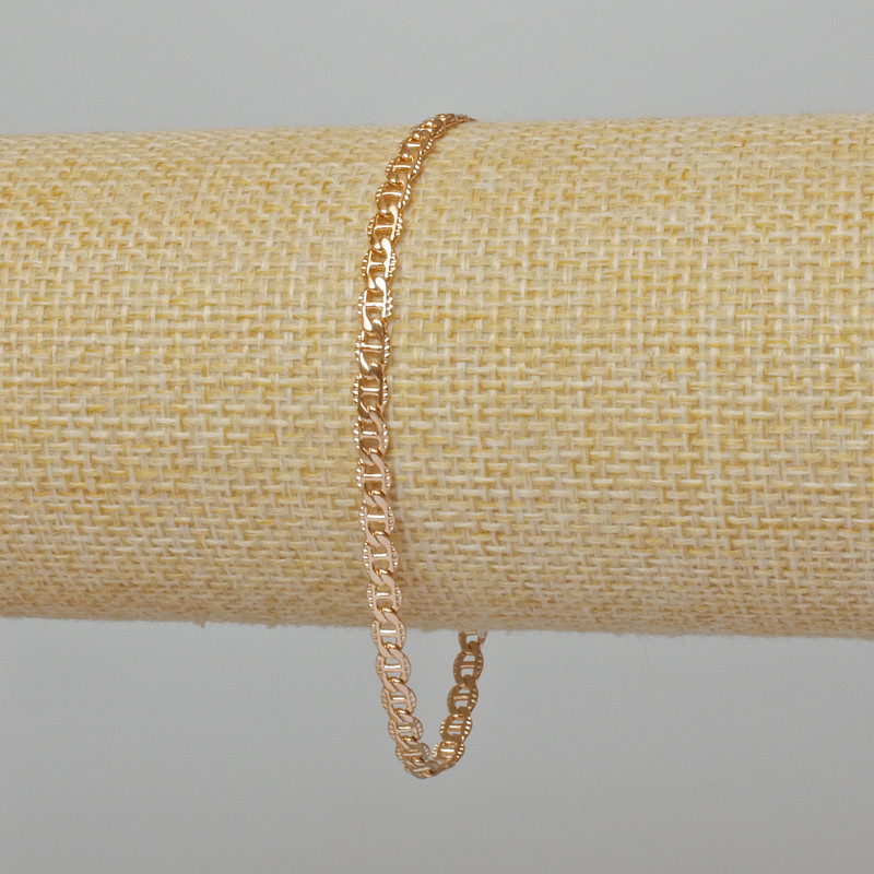 Náramek Xuping s pozlacením 18K, délka 19 cm, tloušťka 3,7 mm
