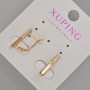 Náušnice Xuping se bílými kamínky, průměr 17×3 mm ± pozlacení 18K
