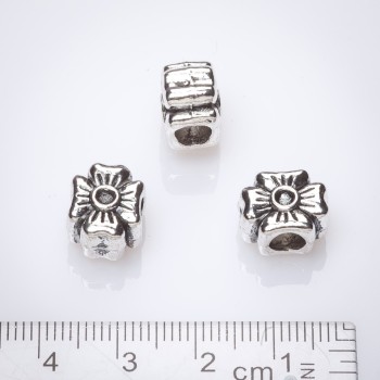Pandora korálka Čtyřlístek (průměr 4 mm) 12×10 mm, fasetovaná, 20 g, ±7 ks