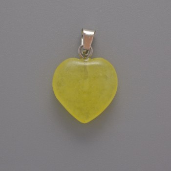 Přívěsek Srdce z citrínu, průměr 15×15×6 mm, délka cca 23 mm