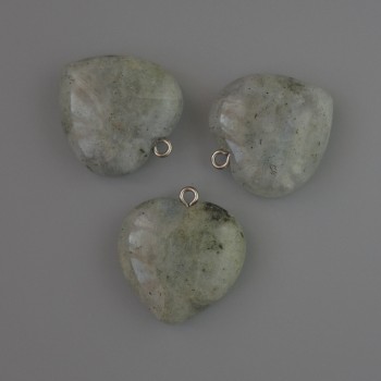 Přívěsek Srdce z labradoritu, průměr 27×25 mm