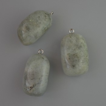 Přívěšek z labradoritu, přírodní kámen, průměr 35×17 mm+