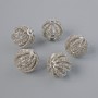 Kovová korálka-vložka, rozměr 11,5×12 mm, díra 2 mm, stříbrný odstín kovu, 1 ks