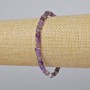 Náramek z přírodního ametystu, broušené kostky, průměr 4–5 mm, délka 18 cm (elastický)