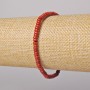 Náramek z červeného jaspisu, přírodní kámen, hladké rondely, průměr 4×2 mm, délka 18 cm, elastický