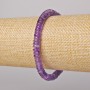 Náramek z ametystu, hladké rondelové korálky, průměr 6×2 mm, délka 18 cm (+/-) elastický