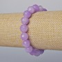 Náramek levandulový ametyst, přírodní kámen, broušené kuličky, průměr 10 mm, délka 18 cm (elastický)