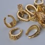 Kování pro přívěsek zlaté barvy, rozměry 15×11×6 mm, průchod 10,7×7,2 mm, balení 13 ks ± 20 g ± zlatá barva kovu