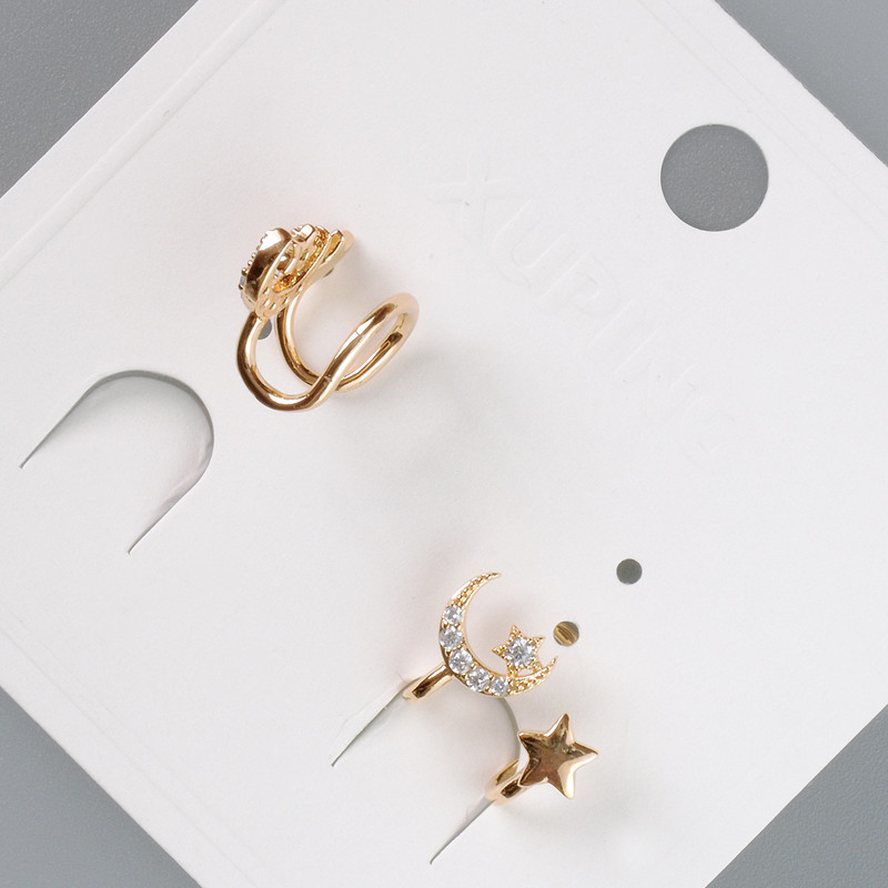 Kaf Xuping se bílými krystaly, průměr 8,5×14 mm ± pozlacení 18K