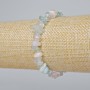 Náramek z morganitu, drobné kousky z přírodního kamene, 8×3 mm, délka 18 cm, elastický