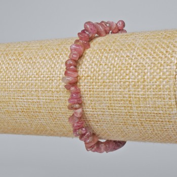 Náramek z přírodního turmalínu, drobné kamínky, průměr 6×3 mm, délka cca 18 cm (elastický)