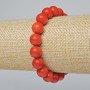Náramek z červeného jaspisu (umělý) – hladké korálky, průměr 10 mm, délka cca 18 cm (streč)