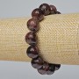 Náramek z granátu, hladká korálka, průměr 13 mm ±, délka 18 cm ± (elastický)