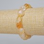 Náramek z přírodního citrínu – brusované korálky, průměr 10×13 mm, délka cca 18 cm (elastický)