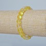 Náramek z opálového skla – hladká korálka, žlutý matný odstín chameleonu, průměr 8 mm ±, délka 18 cm ± (elastický)