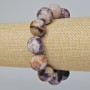 Náramek ametyst přírodní kámen hladká korálka, průměr 16 mm+-, délka 18 cm+- (elastický)