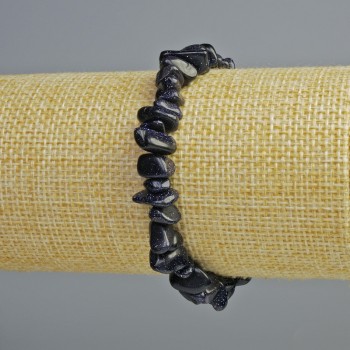 Náramek Aventurín Noční Kaíra (syntetický) drobné částečky, průměr 8×4 mm ±, délka 18 cm ± (elastická šňůrka)