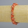 Náramek z karneolu, drobné korálky, průměr 8×4 mm, délka 18 cm, elastický