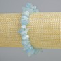 Náramek z akvamarínu, drobné kousky kamene, průměr 11×3 mm ±, délka 18 cm ± (elastický)
