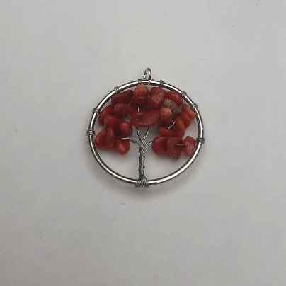 Přívěšek „Strom štěstí“ z korálu, průměr 30 mm