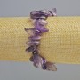 Náramek z ametystu, přírodního kamene – drobné kousky ve tvaru jehliček, průměr 7 × 20 mm ± (elastická báze), délka 18 cm+