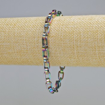 Náramek Xuping s povlakem «benzín» 18K, tloušťka 6 mm +-, délka 22 cm +