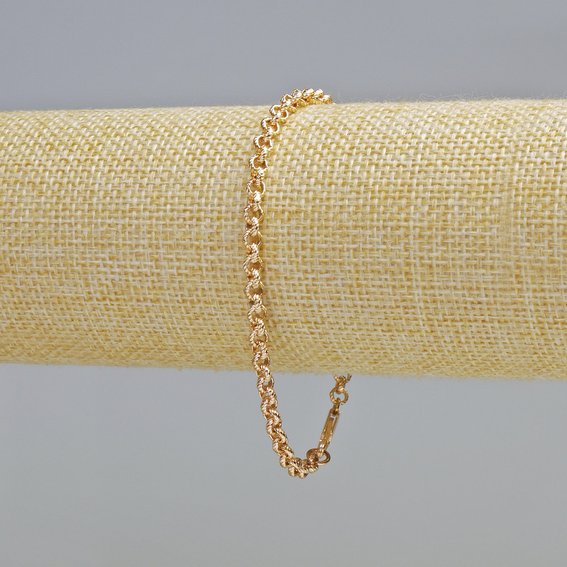 Náramek Xuping s pozlacením 18K, tloušťka 4 mm, délka 20 cm