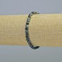 Náramek z modrého turmalínu indigolitu, broušené kubíky o průměru cca 4 mm, pružný, délka 18 cm+