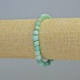 Náramek z amazonitu, broušený čtverec, průměr 6 mm ±, délka 18 cm, na elastické gumičce