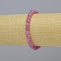 Náramek z rubelitu turmalínu, hladké kuličky, průměr 6 mm ±, délka 18 cm+