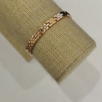 Náramek Xuping pozlacený 18K, délka 19 cm, tloušťka 6 mm