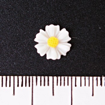 Kovové komponenty pro bižuterii Kopretina, bez díry, 10 mm, balení 20 ks