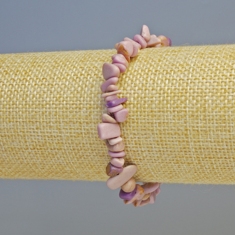 Náramek z fosfosideritu (umělý) fragmenty 8×3 mm ± (elastický), délka 18 cm+