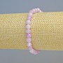 Náramek z kunzitu (umělý) hladké korálky, průměr 6 mm, elastický, délka 18 cm+